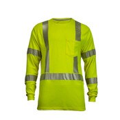 NSA Vizable Hi-Vis Dual Hazard Long Sleeve Shirt in Hi-Vis Yellow